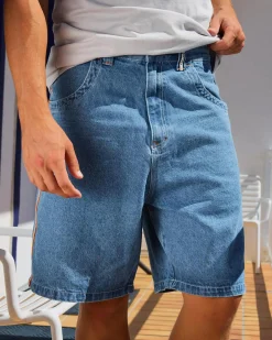 Denim|Shorts & Bottoms*Rusty Flip Daddy 2.0 Jean Shorts Middy Blue