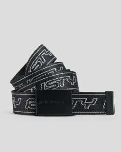 Belts|Belts*Rusty Flip Daddy Web Belt Black/persimmon Orange