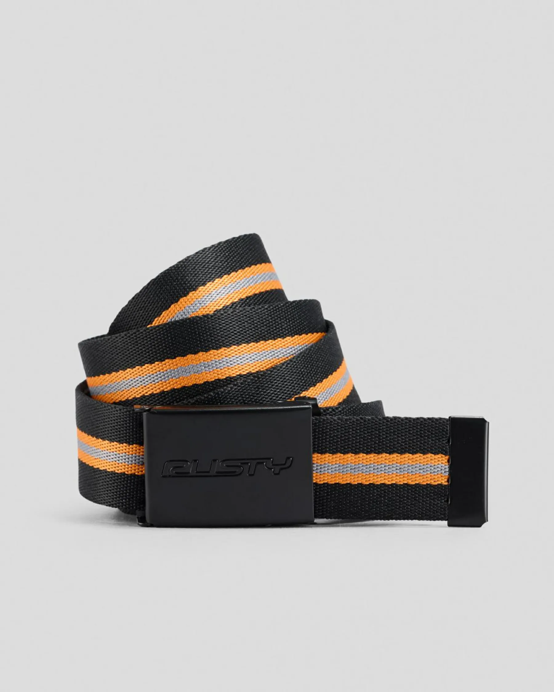 Belts|Belts*Rusty Flip Daddy Web Belt Black/persimmon Orange