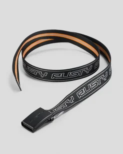 Belts|Belts*Rusty Flip Daddy Web Belt Black/persimmon Orange
