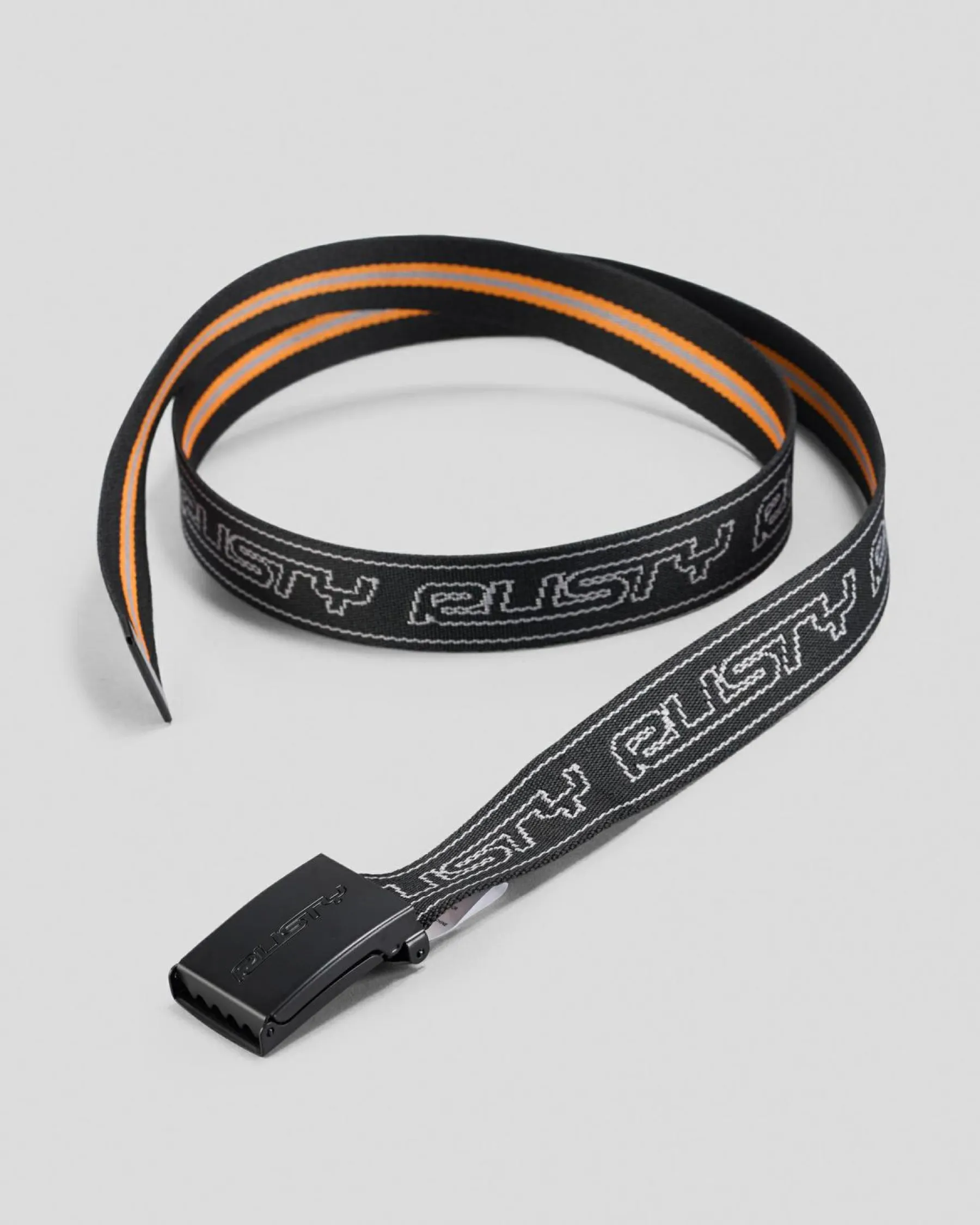 Belts|Belts*Rusty Flip Daddy Web Belt Black/persimmon Orange