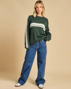 Denim|Bottoms*Rusty Flip Mommy Jeans Deep Sea Blue