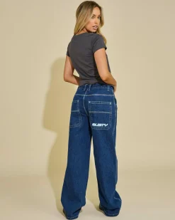 Denim|Bottoms*Rusty Flip Mommy Low Jeans Deep Sea Blue