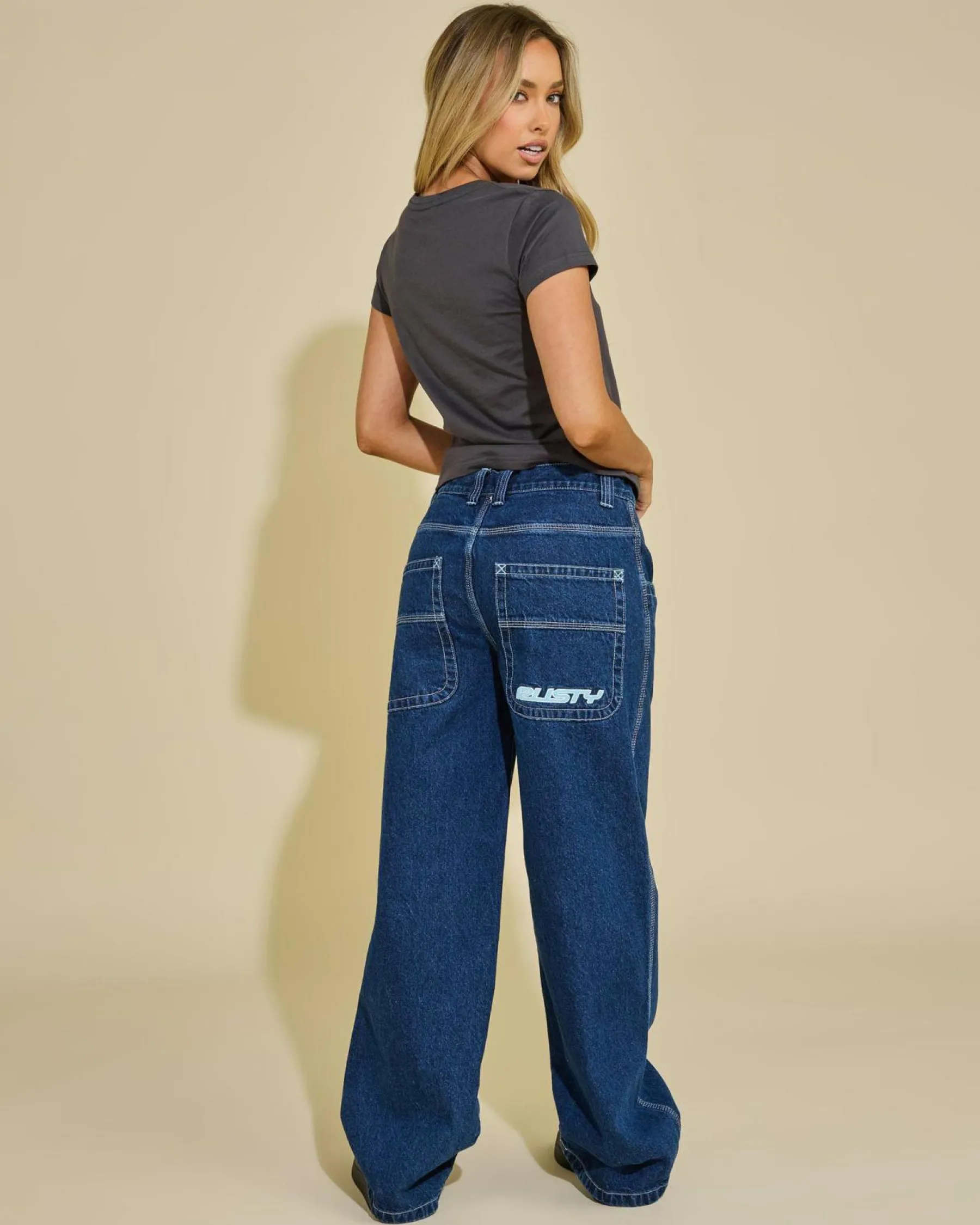 Denim|Bottoms*Rusty Flip Mommy Low Jeans Deep Sea Blue