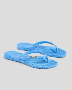Flip Flops*Rusty Flip Out Thongs Azure Blue