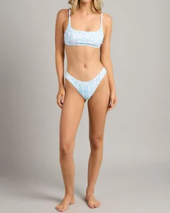 Online Flowers Wave Bralette Bikini Top Women Bikinis