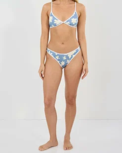 Bikinis*RVCA Fluer Fixed Triangle Bikini Top Coronet Blue