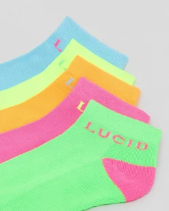 New Fluro Ankle Socks 5 Pack Socks