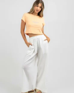 Bottoms*Billabong Follow Me Beach Pants White