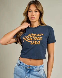 Tops*Fox USA Baby Tee Midnight