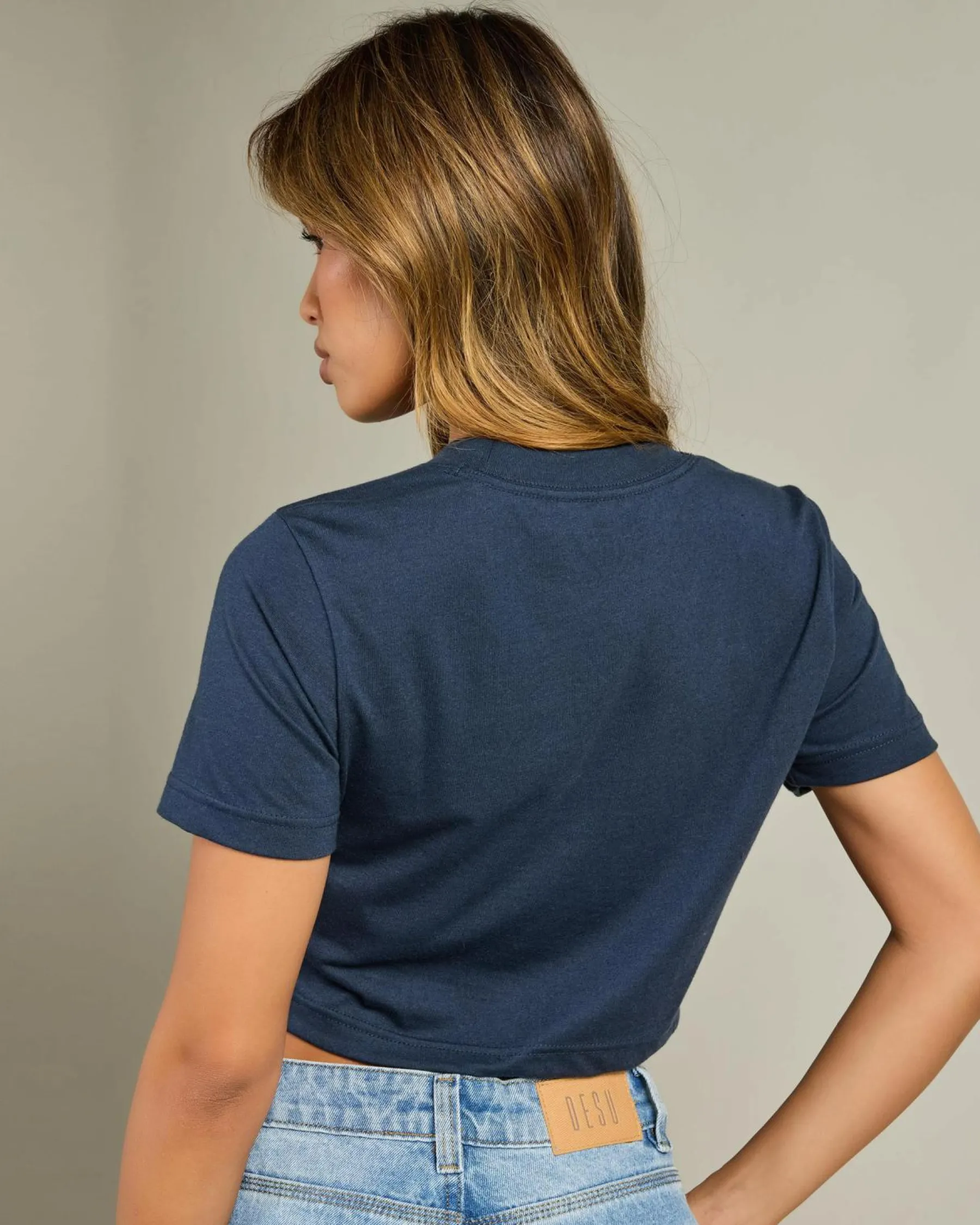 Tops*Fox USA Baby Tee Midnight