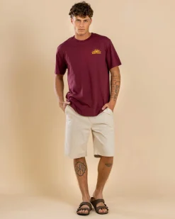 Tops & T-Shirts*Rhythm Frame T-Shirt Merlot
