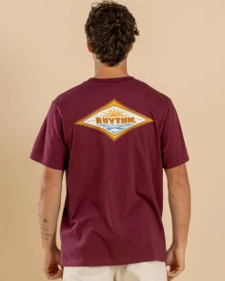 Tops & T-Shirts*Rhythm Frame T-Shirt Merlot