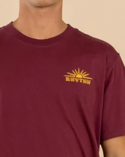 Tops & T-Shirts*Rhythm Frame T-Shirt Merlot