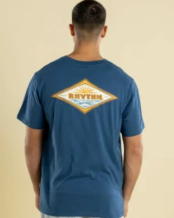 Tops & T-Shirts*Rhythm Frame T-Shirt Vintage Blue