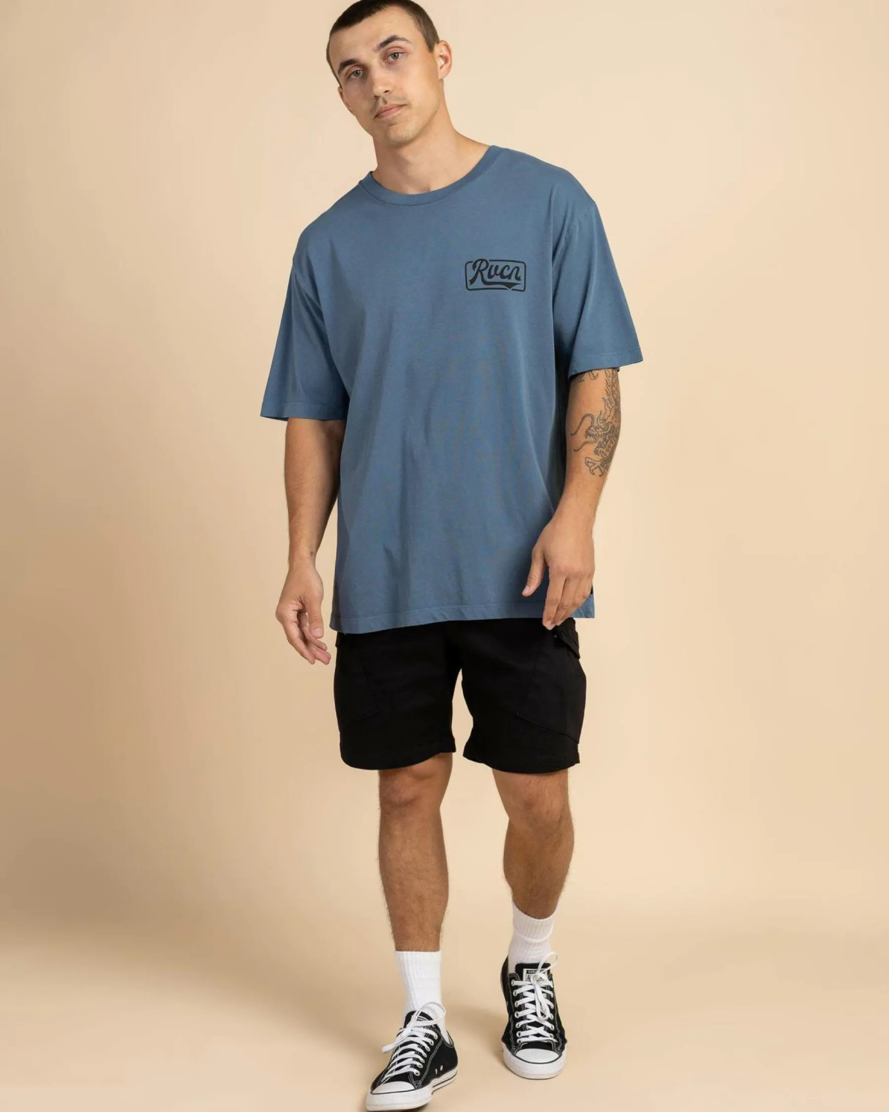 Tops & T-Shirts*RVCA Frame Up T-Shirt Vintage Navy