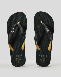 2 For Shoe Deals|Flip Flops & Sandals*Lucid Framework Thongs Black/tan