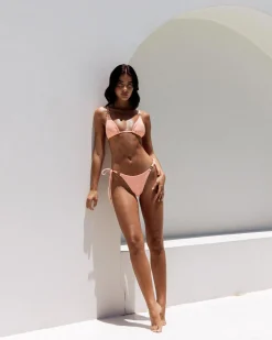 Bikinis*Kaiami Fran Ring Triangle Bikini Top Peach Fuzz