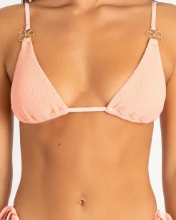 Bikinis*Kaiami Fran Ring Triangle Bikini Top Peach Fuzz