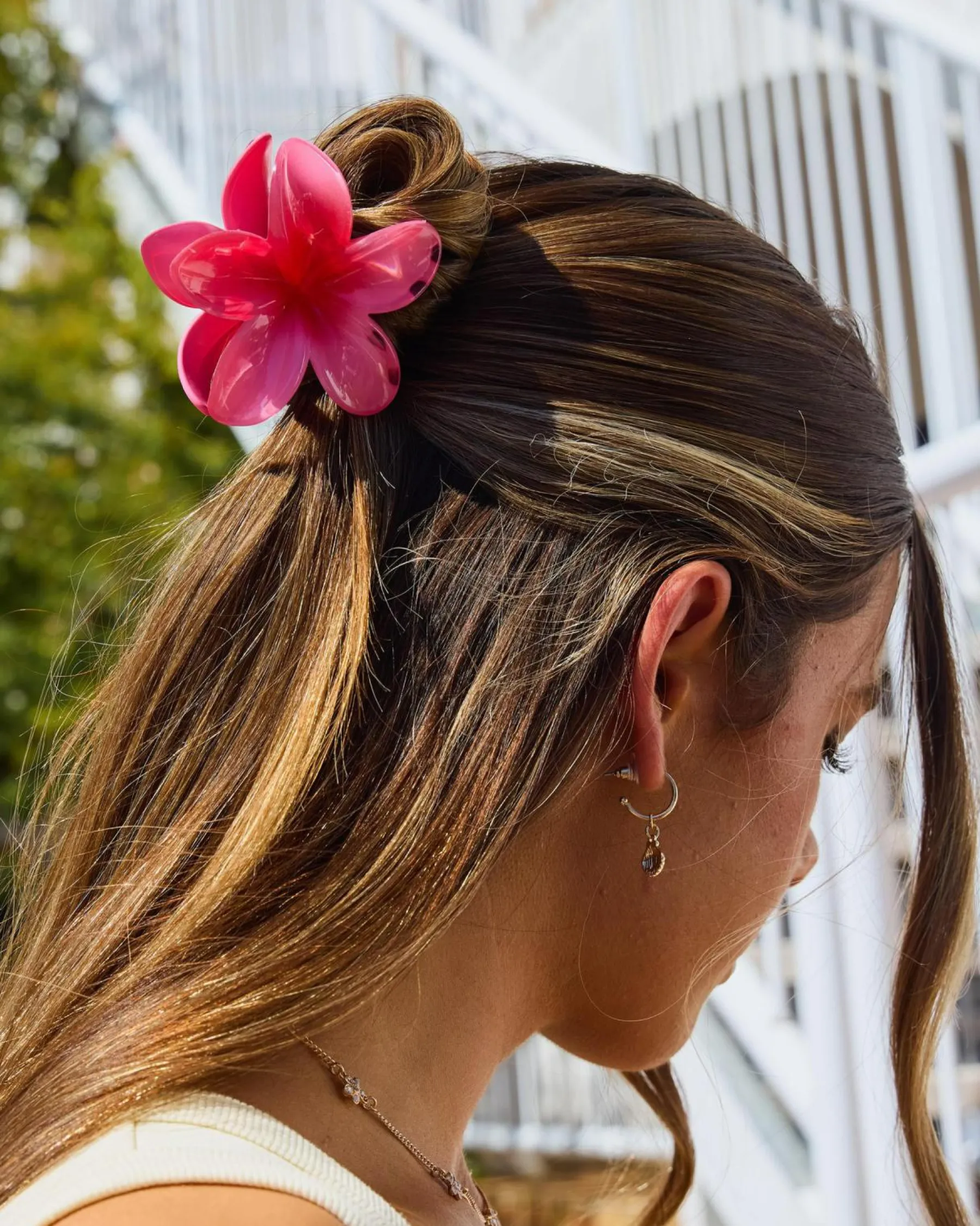Beauty & Hair*Karyn In LA Frangipani Hair Claw Clip Pink