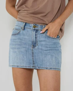 Bottoms*Billabong Frankie Denim Mini Skirt Water