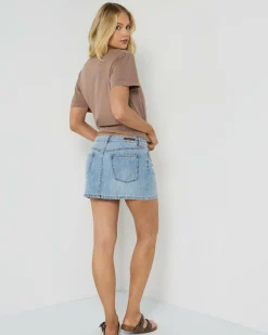 Bottoms*Billabong Frankie Denim Mini Skirt Water