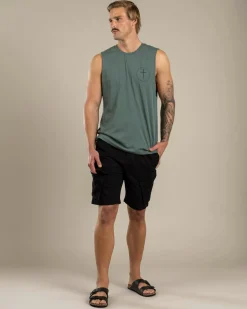 Tops & T-Shirts*Lucid Fray Muscle Tank Green