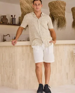 Tops & T-Shirts*Lucid Freehand Short Sleeve Shirt Tan
