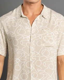 Tops & T-Shirts*Lucid Freehand Short Sleeve Shirt Tan