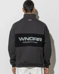 Hoodies & Sweatshirts*Wndrr Frequency Panel 1/4 Zip Sweatshirt Faded Black