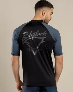 Rashies*Skylark Frequency Short Sleeve Rash Vest Black/ Charcoal