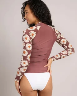 Rash Vests*Billabong Fresh Daze Pipa Long Sleeve Rash Vest Espresso
