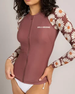 Rash Vests*Billabong Fresh Daze Pipa Long Sleeve Rash Vest Espresso