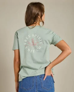 Tops*Unit Frontier Regular Fit T-Shirt Sage Green