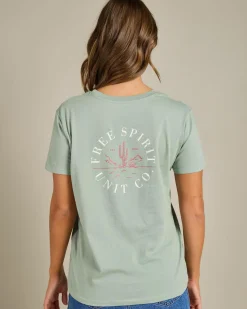 Tops*Unit Frontier Regular Fit T-Shirt Sage Green