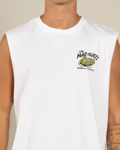 Tops & T-Shirts*The Mad Hueys Frothin Coffin Muscle Tank White