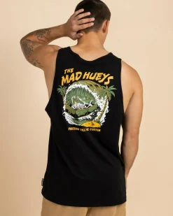 Tops & T-Shirts*The Mad Hueys Frothin Coffin Singlet Tank Black