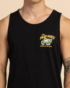 Tops & T-Shirts*The Mad Hueys Frothin Coffin Singlet Tank Black
