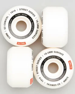 Skateboards & Scooters|Skateboards & Scooters*Globe G2 Conical 53mm Street Skateboard Wheels White/essential