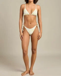 Bikinis*Topanga Gabby Triangle Bikini Top White/banana