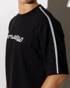 Tops & T-Shirts*Rusty Gaffa Taped Short Sleeve T-Shirt Black