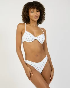 Bikinis*Topanga Gale Cheeky Bikini Bottom White/pink