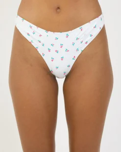 Bikinis*Topanga Gale Cheeky Bikini Bottom White/pink