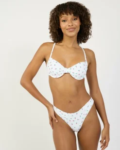 Bikinis*Topanga Gale Underwire Bikini Top White/pink