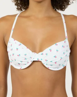 Bikinis*Topanga Gale Underwire Bikini Top White/pink