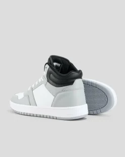 2 For Shoe Deals|Sneakers*Lucid Gamma 2 High Top Shoes White/grey/black