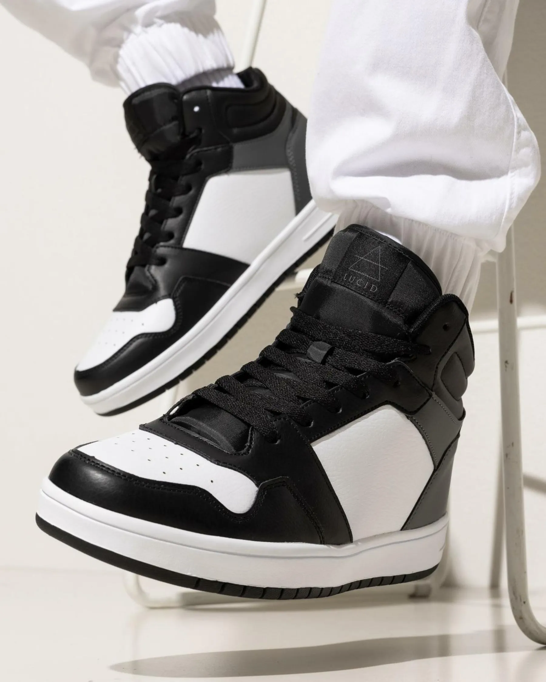 2 For Shoe Deals|Sneakers*Lucid Gamma 2 High Top Shoes Black/white/grey