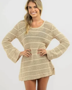 Beach Covers & Overswim*Topanga Gemini Crochet Cover Up Sand