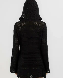 Beach Covers & Overswim*Topanga Gemini Crochet Cover Up Black