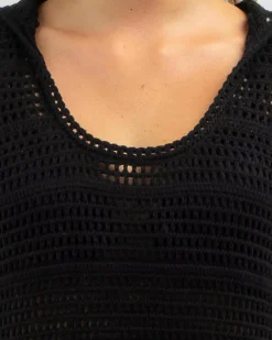 Beach Covers & Overswim*Topanga Gemini Crochet Cover Up Black